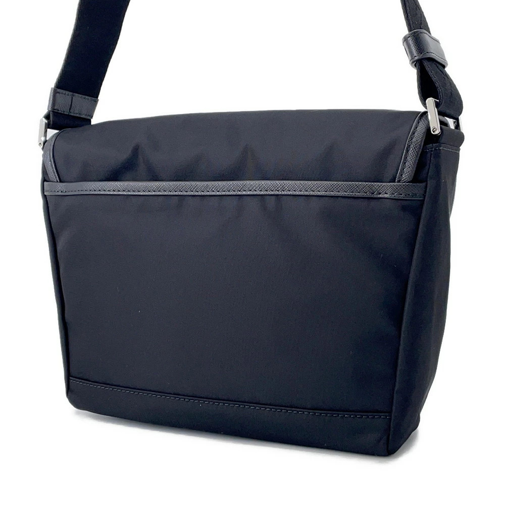 Prada Shoulder Bag Saffiano Leather Crossbody Black - Picture 2 of 12